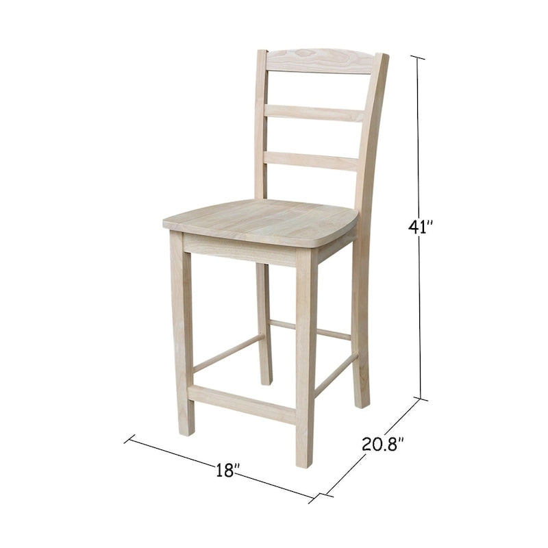 Tabouret de bar en bois massif