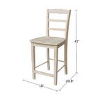 Tabouret de bar en bois massif