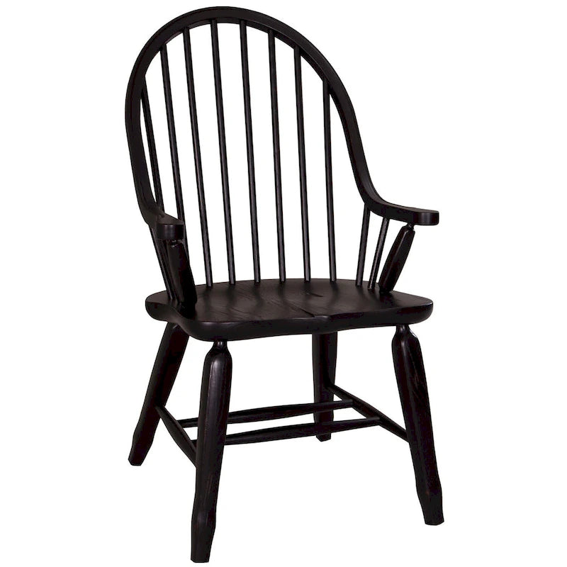 Fauteuil rustique noir avec nœud au dos