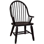 Fauteuil rustique noir avec nœud au dos