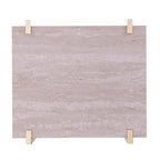 Table d'appoint carrée en faux marbre avec rangement
