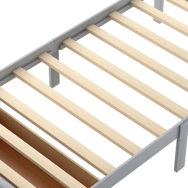 Lit plateforme avec tiroir de rangement