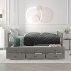 Lit de repos double avec lit gigogne simple et tiroirs de rangement