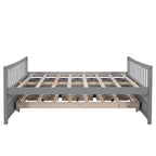 Lit de repos double avec lit gigogne simple et tiroirs de rangement