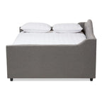 Lit de repos contemporain en tissu capitonné