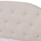 Lit de repos contemporain en tissu capitonné