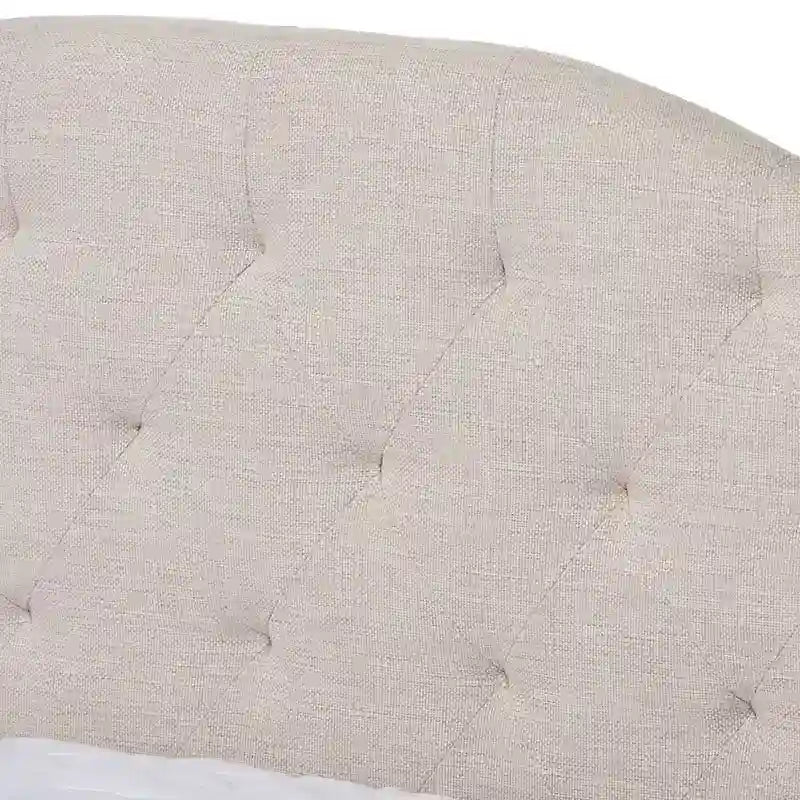 Lit de repos contemporain en tissu capitonné
