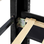 Cadre de lit plateforme rembourré en velours Queen Size avec pieds en métal de 15 cm