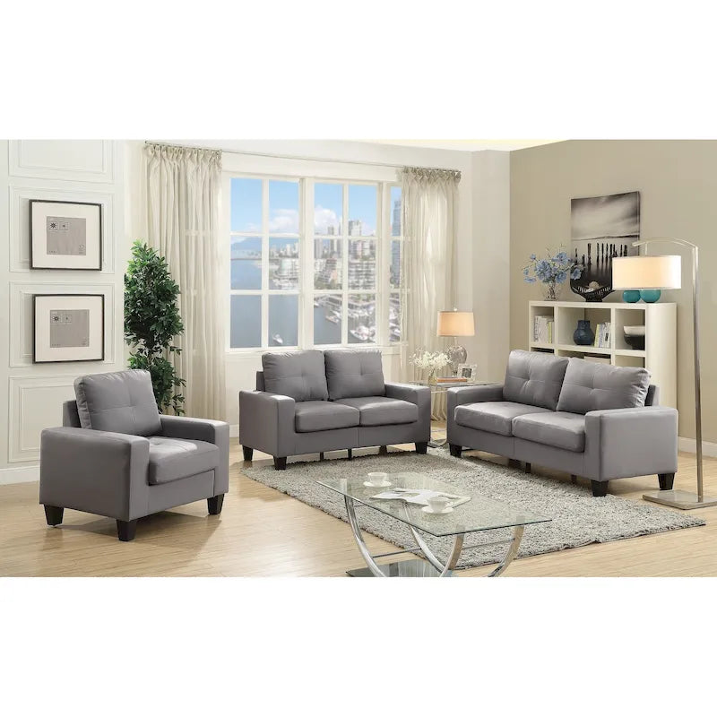 Canapé 3 places en similicuir avec accoudoirs, largeur 180 cm