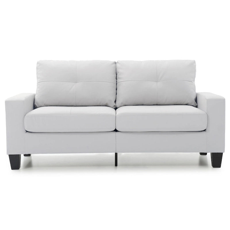 Canapé 3 places en similicuir avec accoudoirs, largeur 180 cm