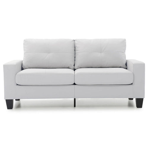 Canapé 3 places en similicuir avec accoudoirs, largeur 180 cm
