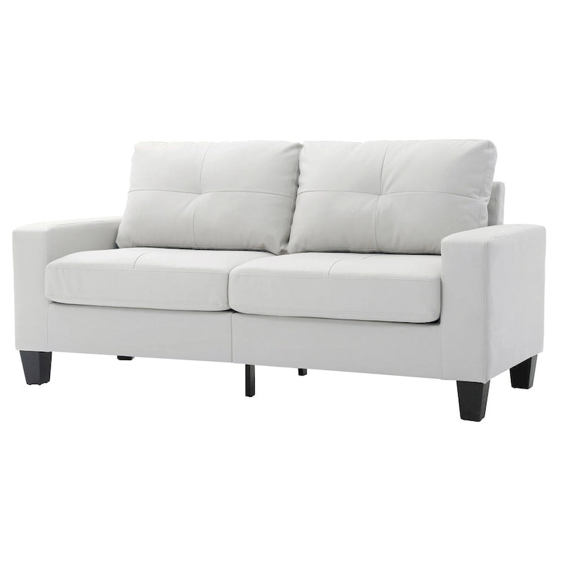 Canapé 3 places en similicuir avec accoudoirs, largeur 180 cm