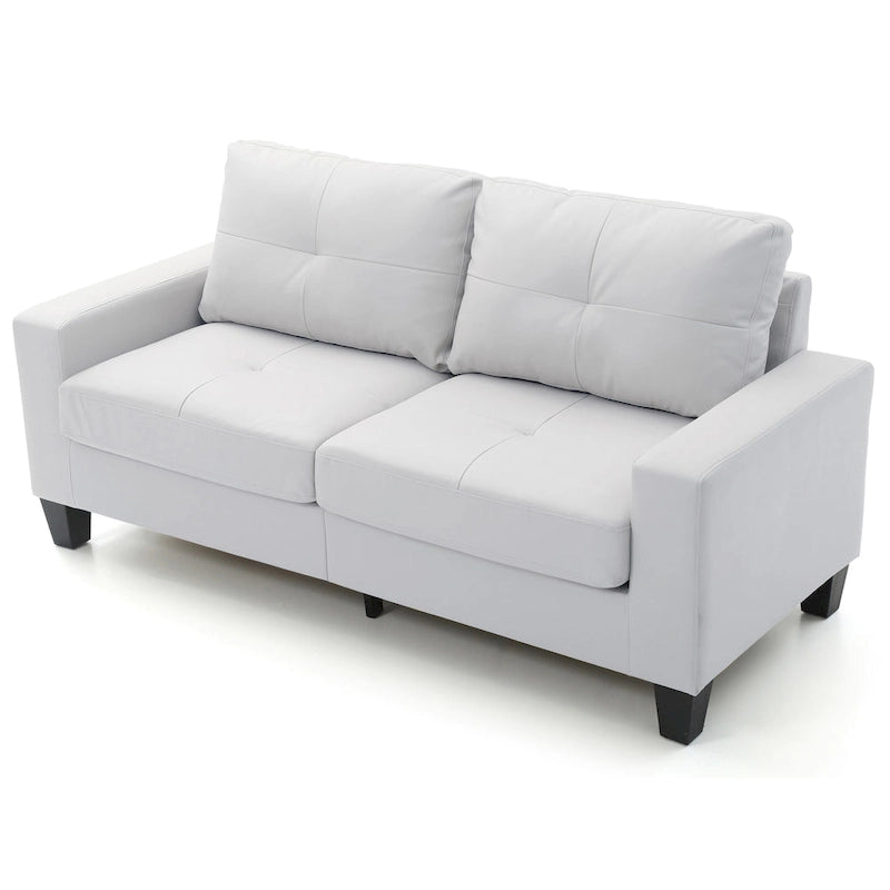 Canapé 3 places en similicuir avec accoudoirs, largeur 180 cm