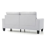 Canapé 3 places en similicuir avec accoudoirs, largeur 180 cm