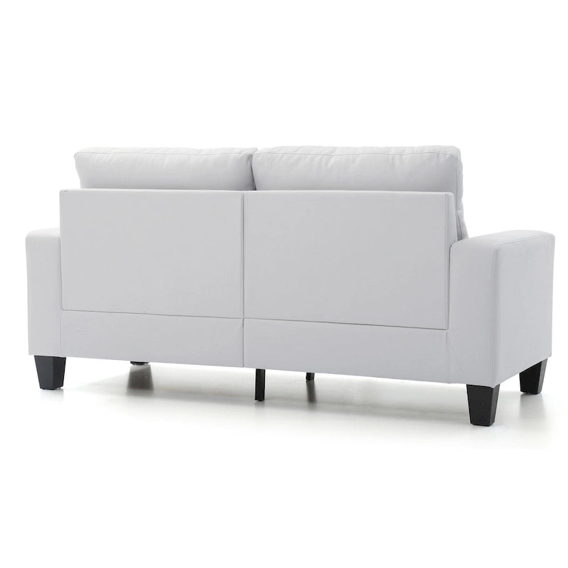 Canapé 3 places en similicuir avec accoudoirs, largeur 180 cm