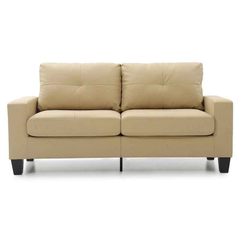 Canapé 3 places en similicuir avec accoudoirs, largeur 180 cm