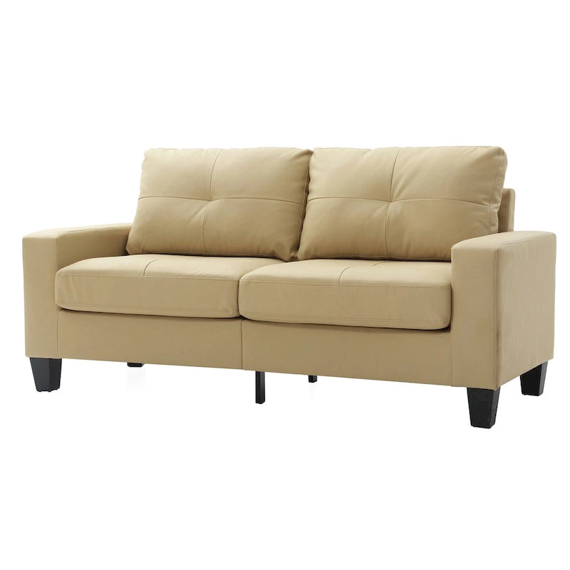 Canapé 3 places en similicuir avec accoudoirs, largeur 180 cm