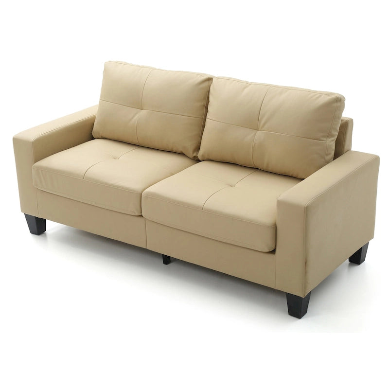 Canapé 3 places en similicuir avec accoudoirs, largeur 180 cm