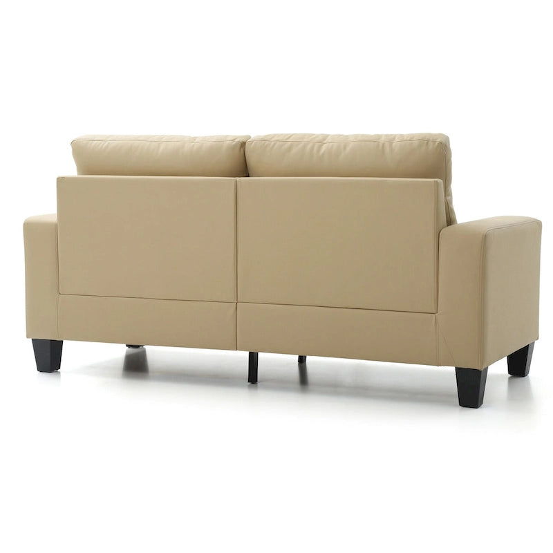 Canapé 3 places en similicuir avec accoudoirs, largeur 180 cm