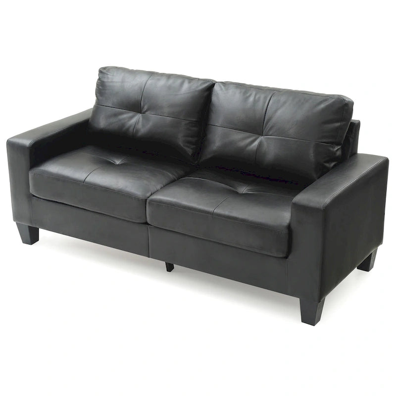 Canapé 3 places en similicuir avec accoudoirs, largeur 180 cm