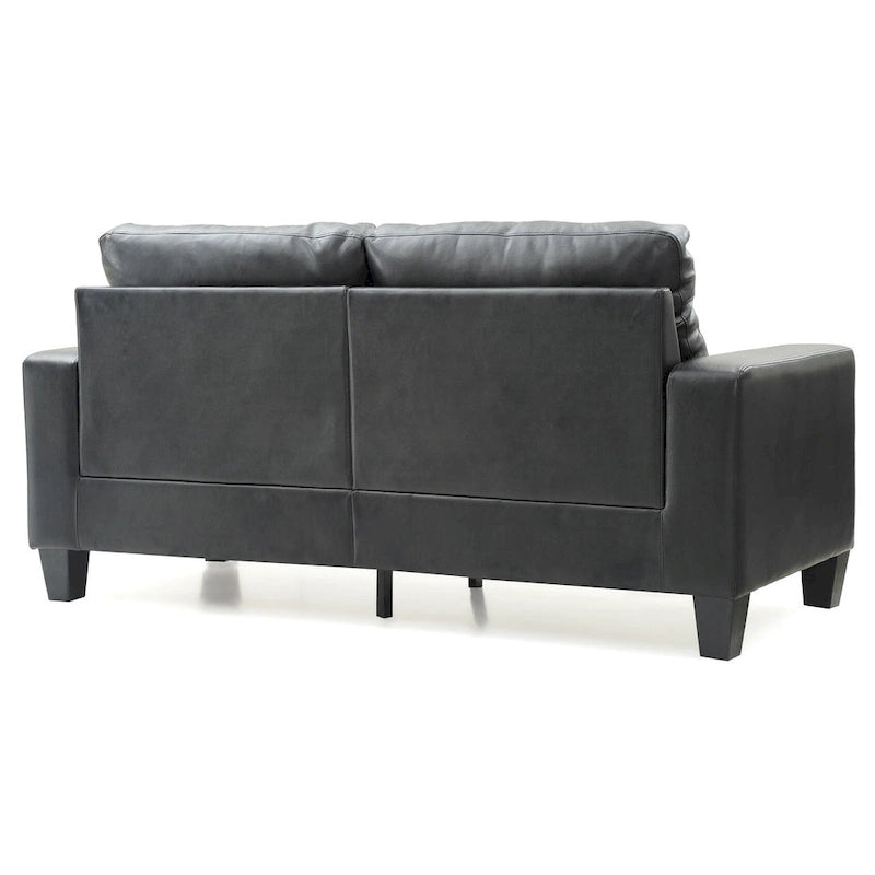 Canapé 3 places en similicuir avec accoudoirs, largeur 180 cm