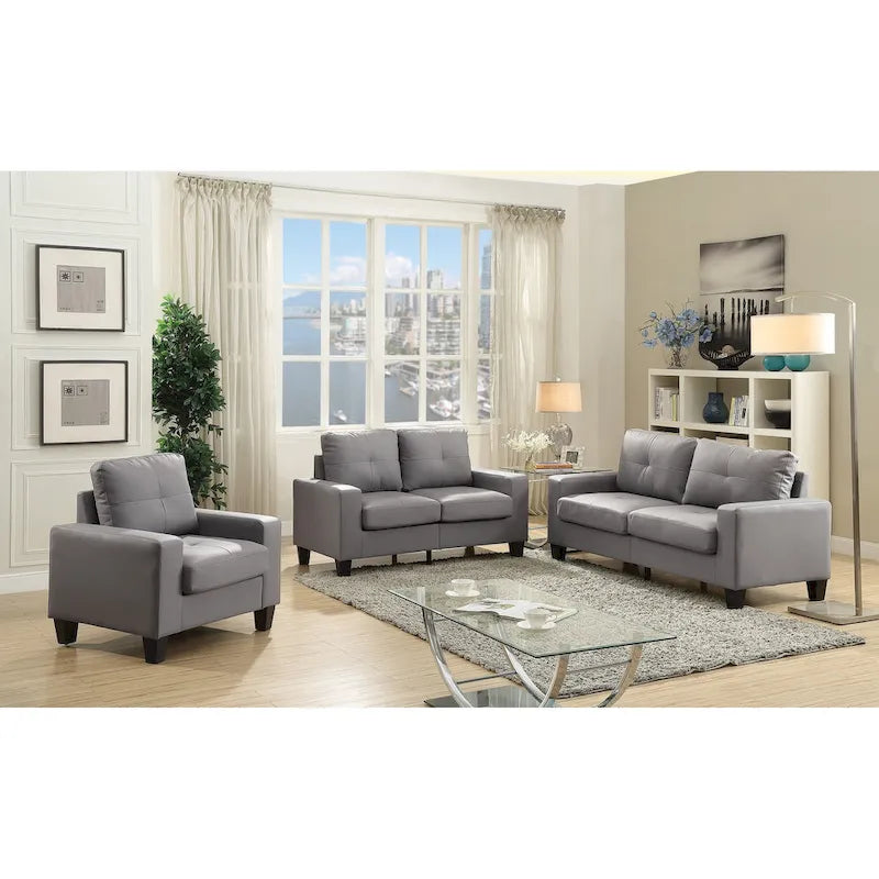 Canapé 3 places en similicuir avec accoudoirs, largeur 180 cm