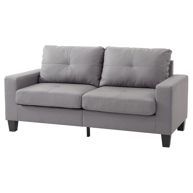 Canapé 3 places en similicuir avec accoudoirs, largeur 180 cm