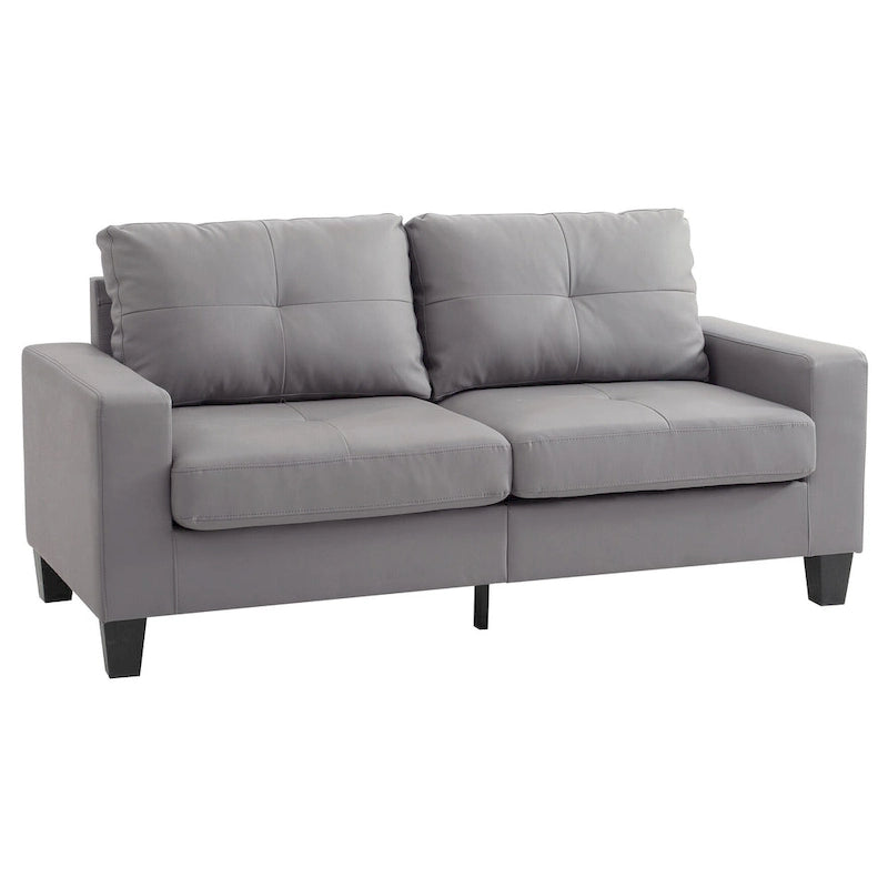 Canapé 3 places en similicuir avec accoudoirs, largeur 180 cm