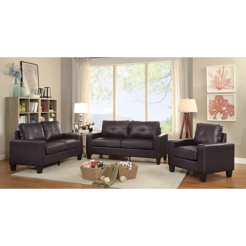 Canapé 3 places en similicuir avec accoudoirs, largeur 180 cm