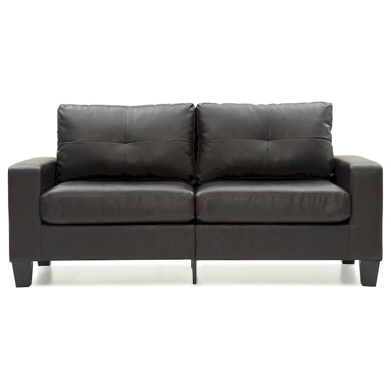 Canapé 3 places en similicuir avec accoudoirs, largeur 180 cm