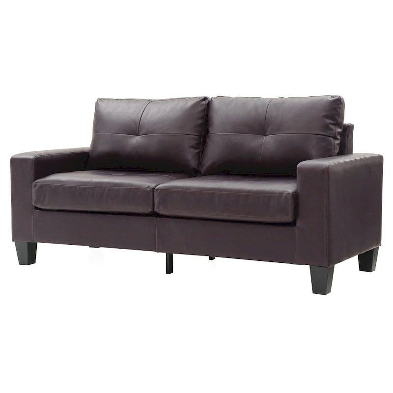 Canapé 3 places en similicuir avec accoudoirs, largeur 180 cm