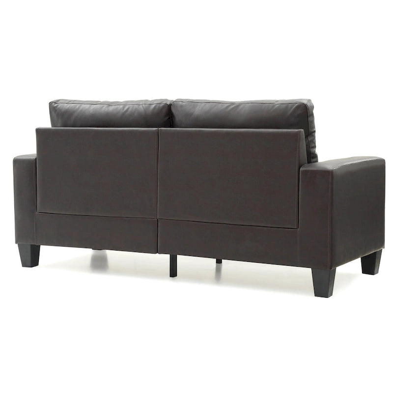 Canapé 3 places en similicuir avec accoudoirs, largeur 180 cm