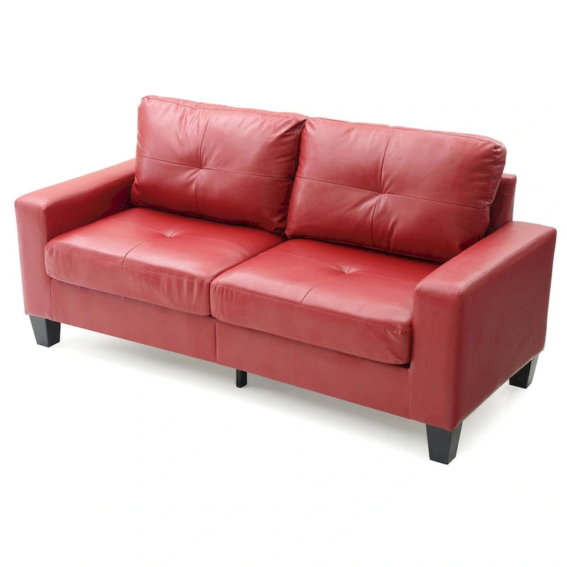 Canapé 3 places en similicuir avec accoudoirs, largeur 180 cm