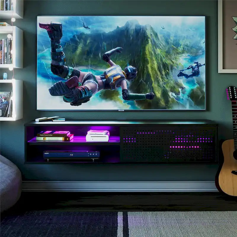 Meuble TV mural gaming pour téléviseurs jusqu'à 60 po