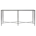 Console en fer et verre - 63 po L x 30 po H x 14 po P