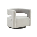 Fauteuil pivotant rembourré avec dossier ajouré