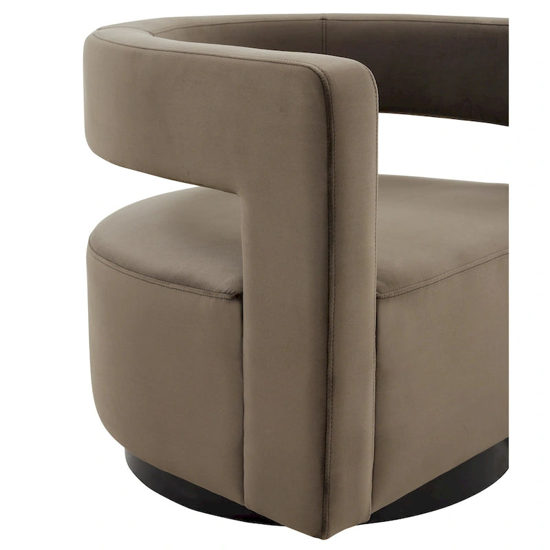 Fauteuil pivotant rembourré avec dossier ajouré