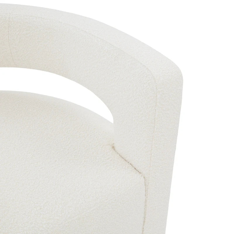 Fauteuil pivotant rembourré avec dossier ajouré