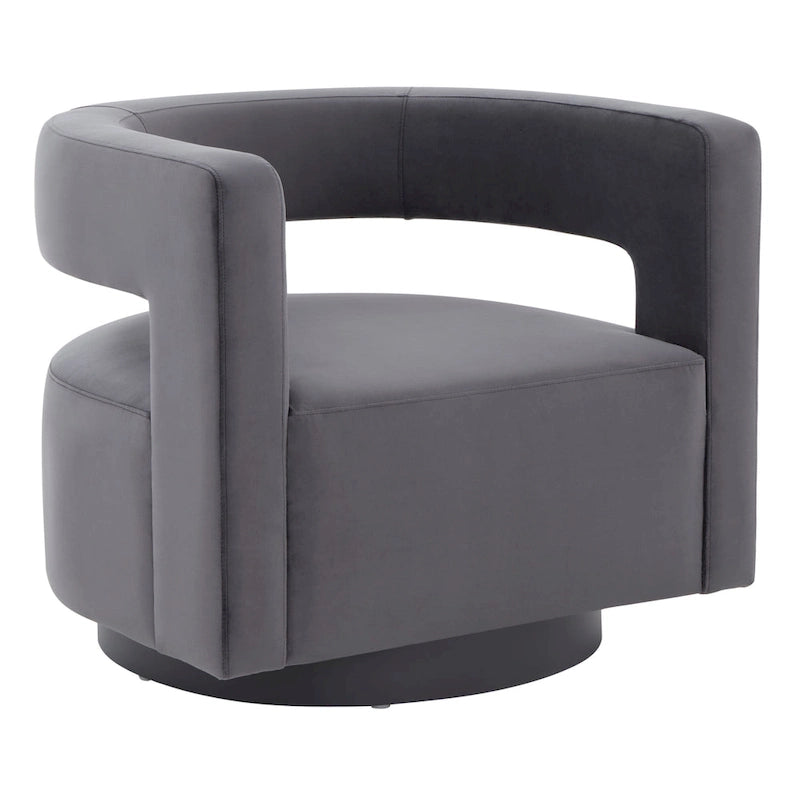 Fauteuil pivotant rembourré avec dossier ajouré