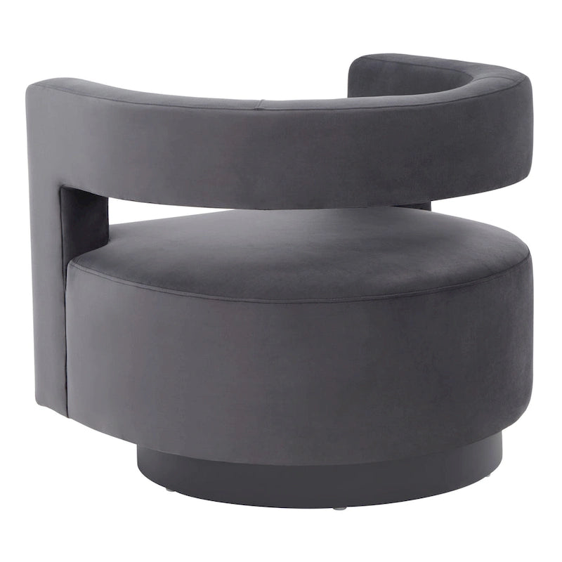 Fauteuil pivotant rembourré avec dossier ajouré