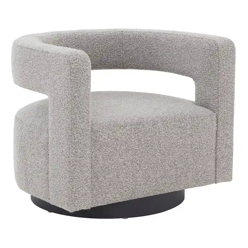 Fauteuil pivotant rembourré avec dossier ajouré