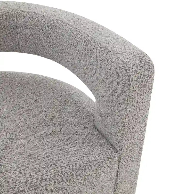 Fauteuil pivotant rembourré avec dossier ajouré