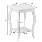 Table d'appoint compacte avec étagère de présentation
