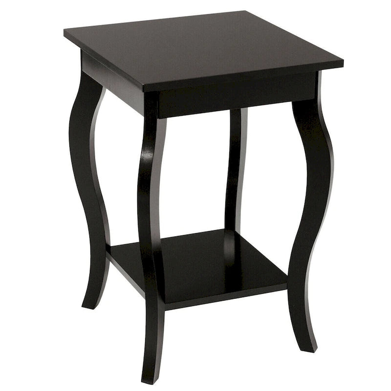 Table d'appoint compacte avec étagère de présentation