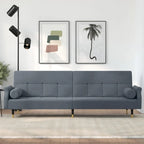 Canapé-lit deux places en velours avec coussins – 85 x 35 x 27,6"