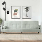 Canapé-lit deux places en velours avec coussins – 85 x 35 x 27,6"