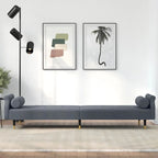 Canapé-lit deux places en velours avec coussins – 85 x 35 x 27,6"