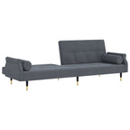 Canapé-lit deux places en velours avec coussins – 85 x 35 x 27,6"