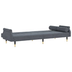 Canapé-lit deux places en velours avec coussins – 85 x 35 x 27,6"