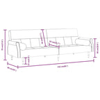 Canapé-lit deux places en velours avec coussins – 85 x 35 x 27,6"